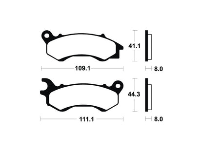 Pastilha para Travão Tecnium MSS373